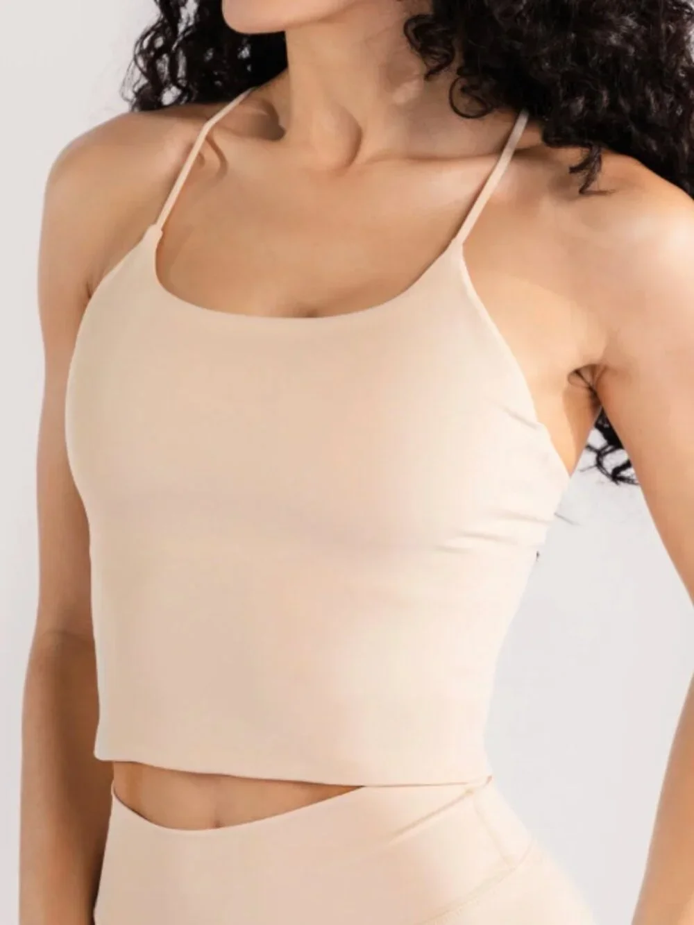 NEW EMANH Serene Crisscross Tank Top + Compression Yoga Shorts